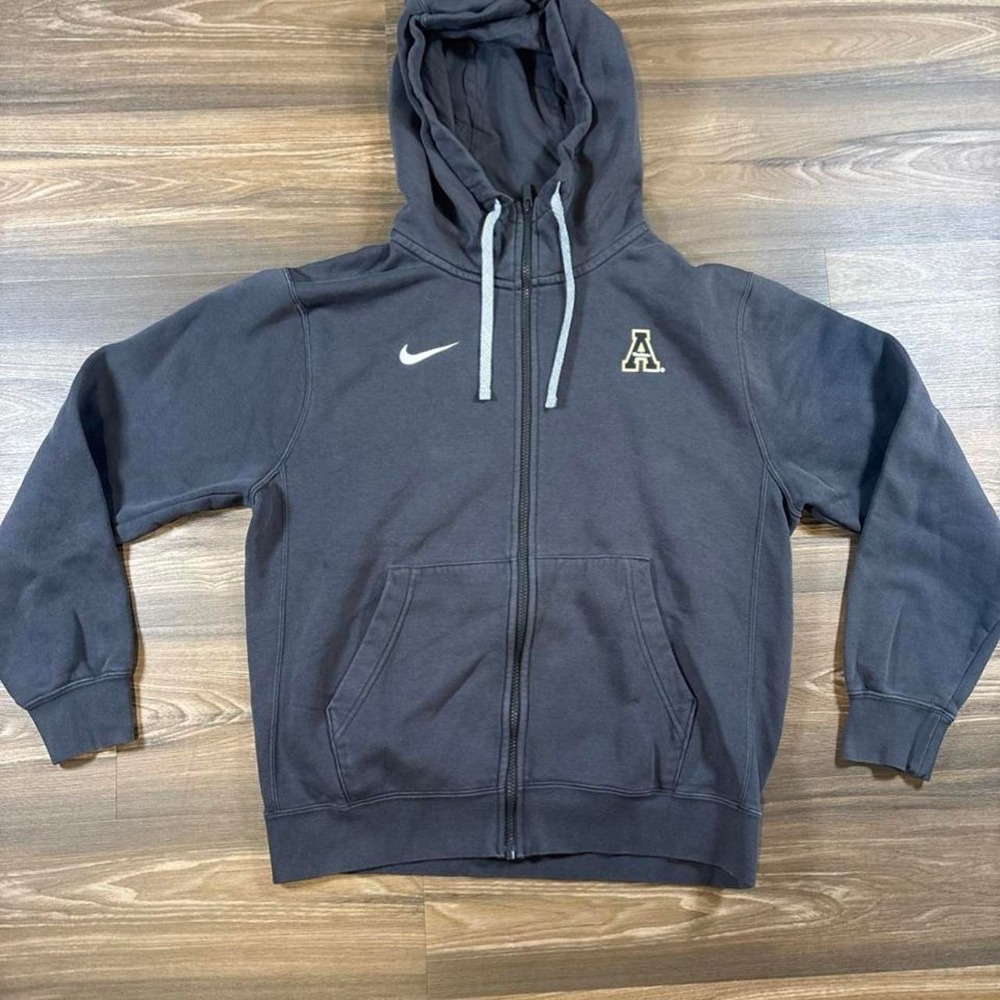 Nike Appalachian state Mountaineers gray zip up hoodie size M #App State - Picture 1 of 6